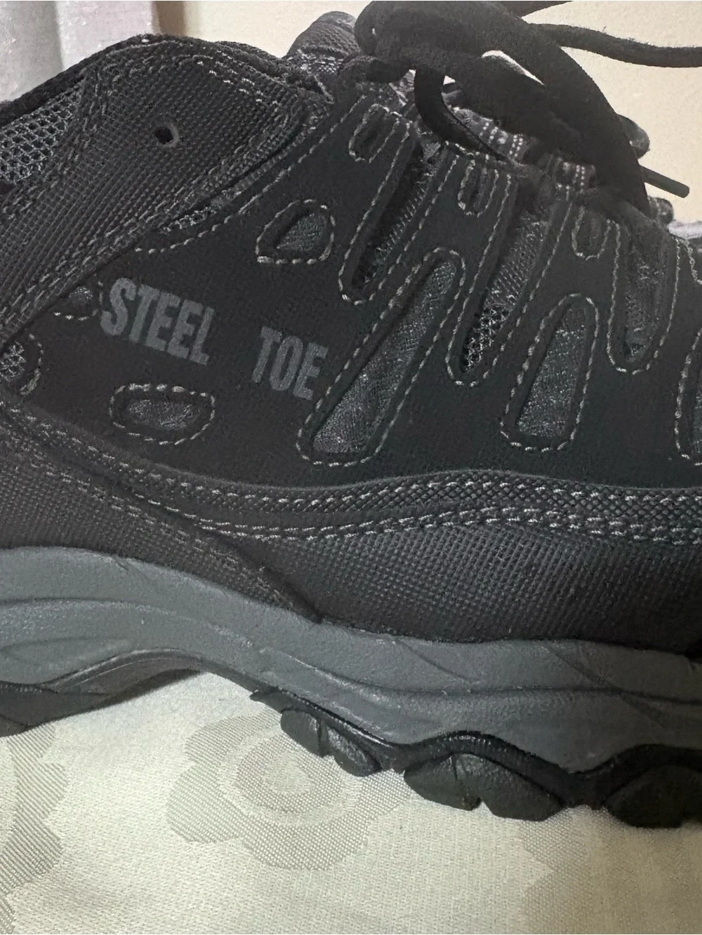 Skechers Men's Black Athletic Steel Toe Sneakers